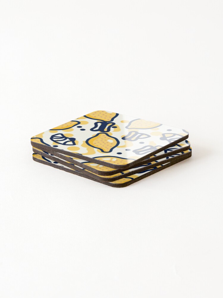 Thumbnail 4 of 5, Coasters (Set of 4), Pattern Lemon designed and sold by timegraf.