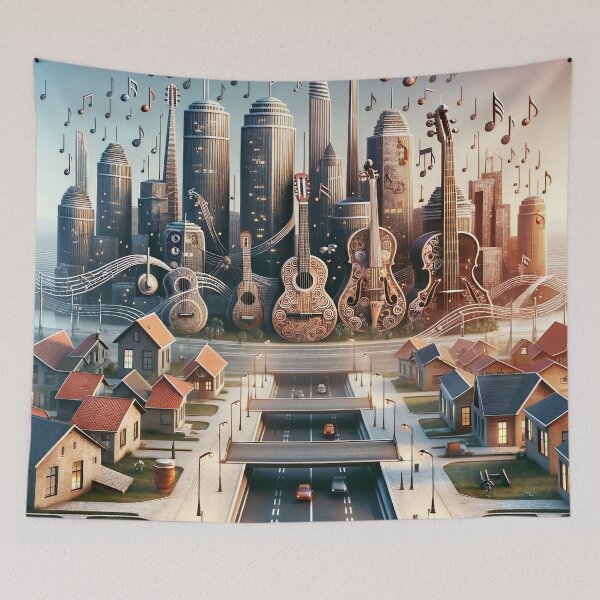 Item preview, Melodic Cityscape Symphony designed and sold by divinedeco1925.
