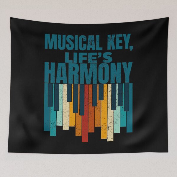 Item preview, Musical Keys, Life's Harmony, Piano’s key with vintage colors and texture designed and sold by CJansuebsri.