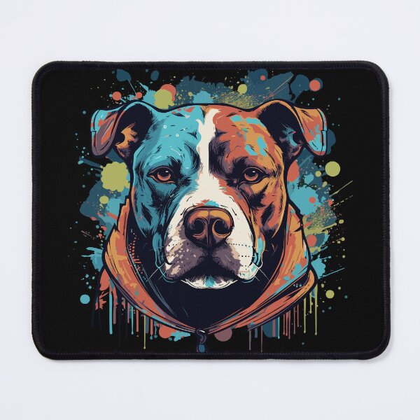 Item preview, Pit Bull colorful watercolor designed and sold by Hisirdoux.