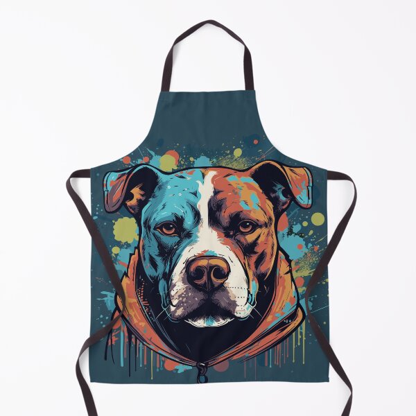 Item preview, Pit Bull colorful watercolor designed and sold by Hisirdoux.