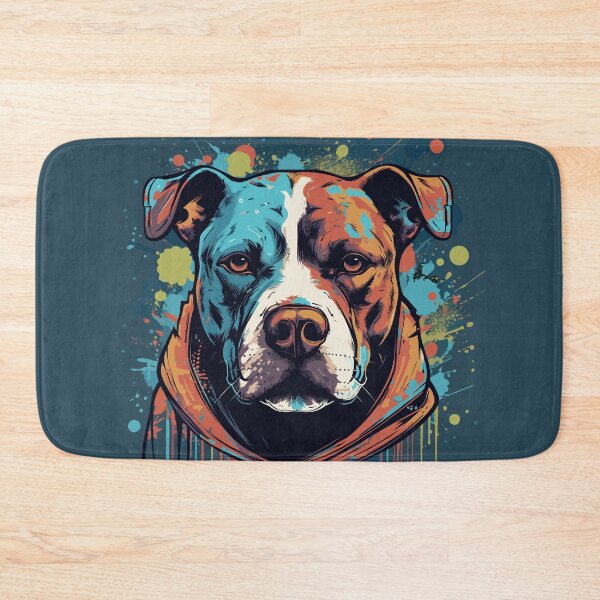 Item preview, Pit Bull colorful watercolor designed and sold by Hisirdoux.