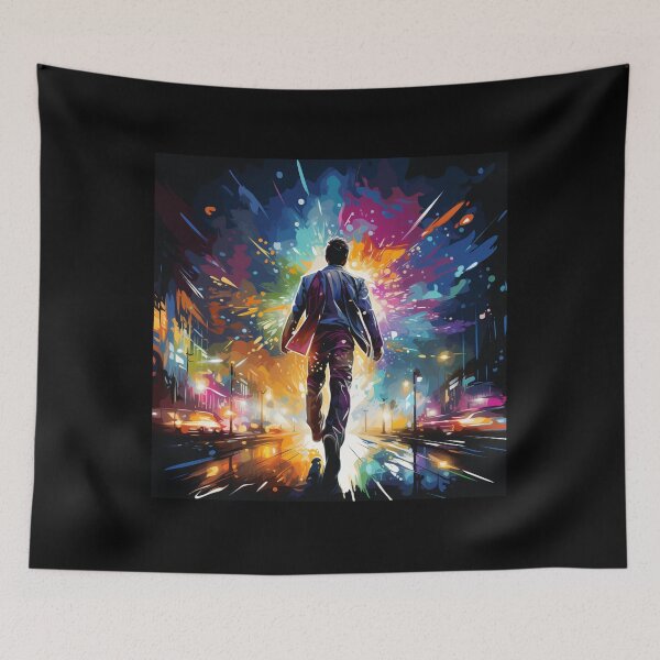 Item preview, Colorful Departure – Vibrant Urban Journey Art Print designed and sold by SmartDesignByBB.