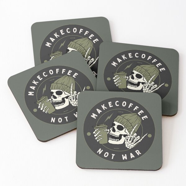 Item preview, Make Coffee Not War | White Text  designed and sold by Mimi Y..