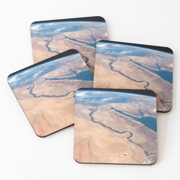 Item preview, STK205101S-The Nile River, Red Sea and Mediterranean Sea are contrasted by deserts. designed and sold by StocktrekImages.