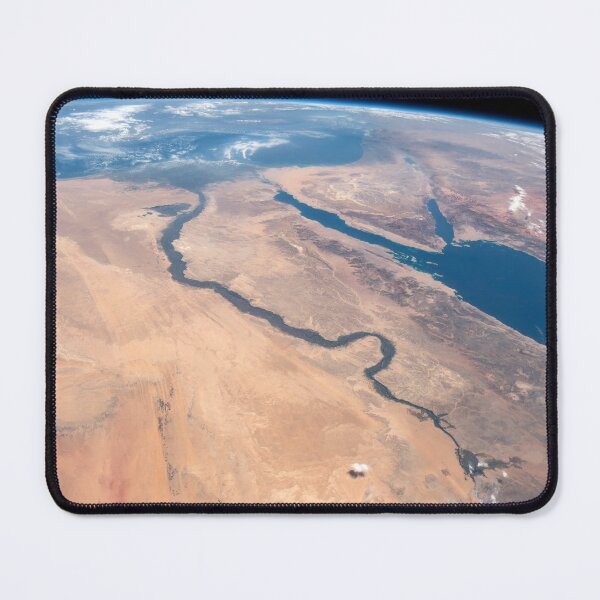 Item preview, STK205101S-The Nile River, Red Sea and Mediterranean Sea are contrasted by deserts. designed and sold by StocktrekImages.