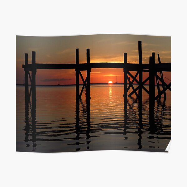 Other Shore Dock at Sunset Poster