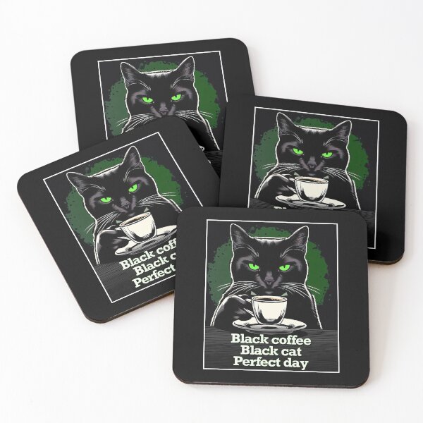 Item preview, Black coffee. Black cat. Perfect day. designed and sold by bailey-cooper.