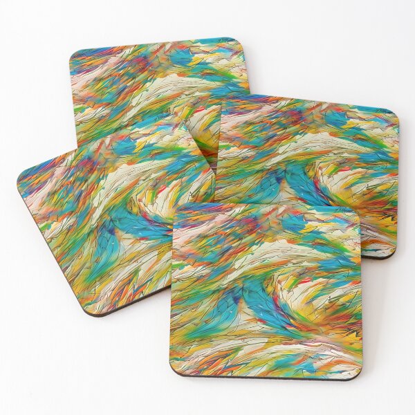 Item preview, abstract wavy threads painting designed and sold by basitcv.