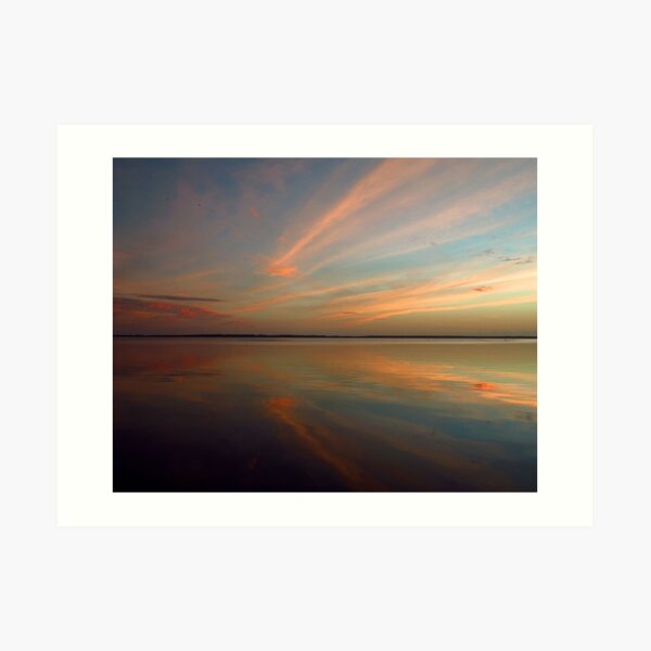 Swirly Pink Sunset Art Print