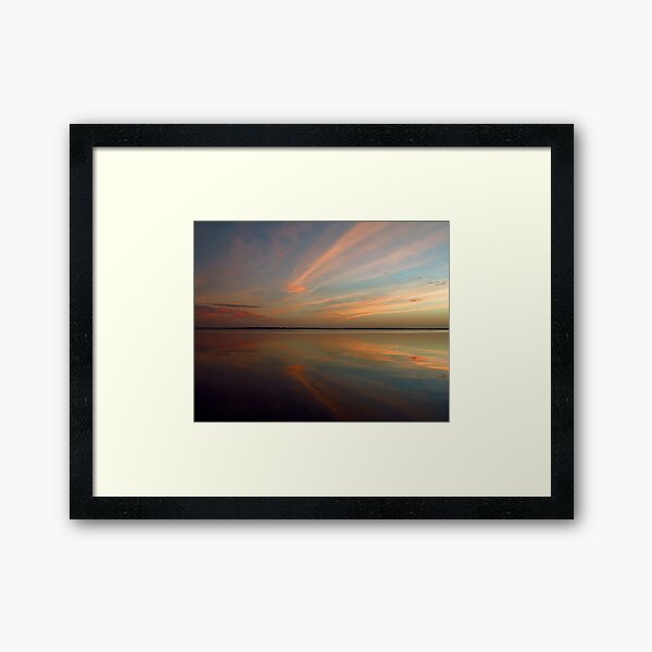Swirly Pink Sunset Framed Art Print
