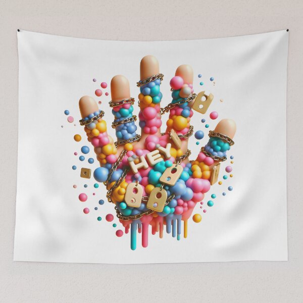 Item preview, Hand with HEY Plaques 2 designed and sold by Glariix.