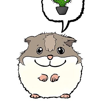 Artwork thumbnail, #PRINT 2024 Lumi and comic cactus speech bubble. by LumiAndBaby