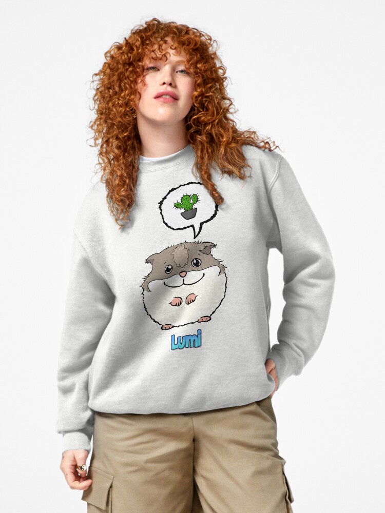 Thumbnail 4 of 7, Pullover Sweatshirt, #PRINT 2024 Lumi and comic cactus speech bubble. designed and sold by LumiAndBaby.