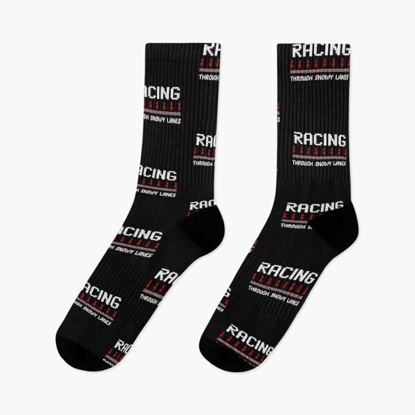 Item preview, Racing Through Snowy Lanes Funny Holiday Christmas Winter Piston Rod Checkered Flag Motorsports Xmas Racer designed and sold by CarantinedChaos.
