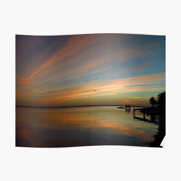 Swirly Pink Sunset (2) Poster