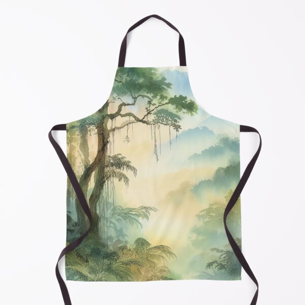 Item preview, Misty Mountainous Jungle Watercolor designed and sold by Archsomnia.