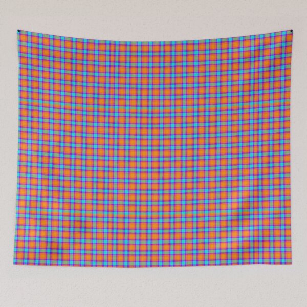 Item preview, Chic Design with Orange, Blue, and Plaid Patterns designed and sold by art-tresure.