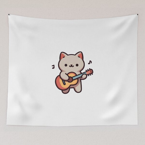 Artikelvorschau, Cat playing guitar and singing  entworfen und verkauft von UmbrellaStudio1.