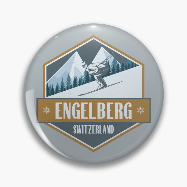 Item preview, Engelberg Switzerland Vintage Skiing Design designed and sold by CynthiaGraphics.