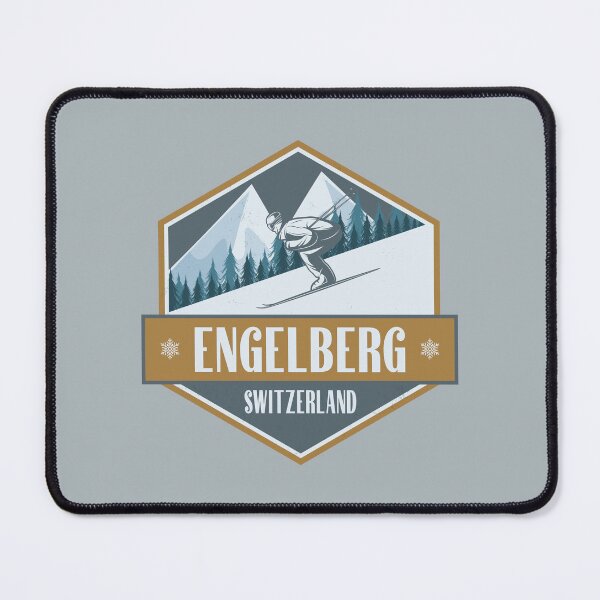 Item preview, Engelberg Switzerland Vintage Skiing Design designed and sold by CynthiaGraphics.