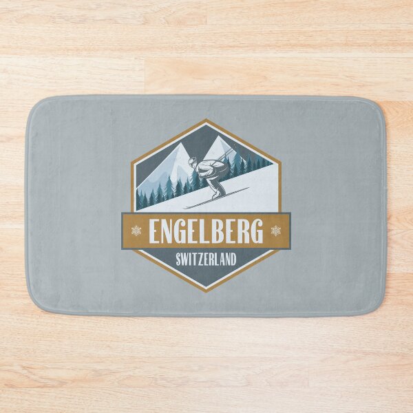 Item preview, Engelberg Switzerland Vintage Skiing Design designed and sold by CynthiaGraphics.
