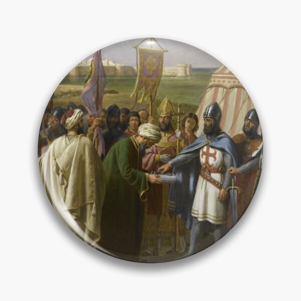Item preview, The Count of Tripoli receives the Surrender of the City of Tyre (1840) - Alexandre François Caminade designed and sold by SALON DES ARTS.