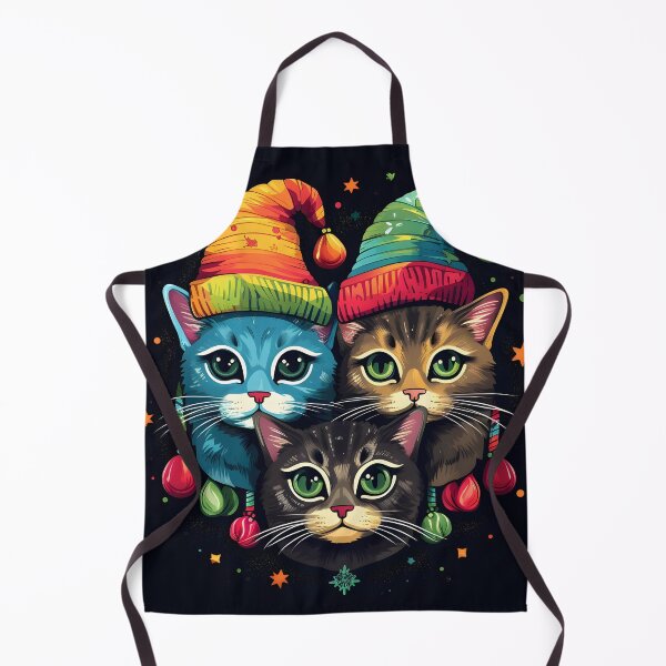 Item preview, Colorful Holiday Christmas cats designed and sold by dcrc.
