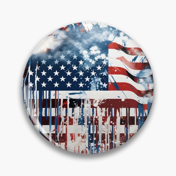 Item preview, Abstract American flag watercolor print designed and sold by dcrc.