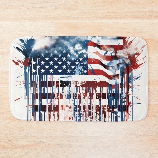 Item preview, Abstract American flag watercolor print designed and sold by dcrc.
