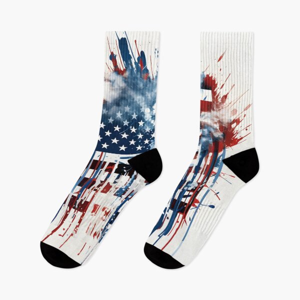 Item preview, Abstract American flag watercolor print designed and sold by dcrc.