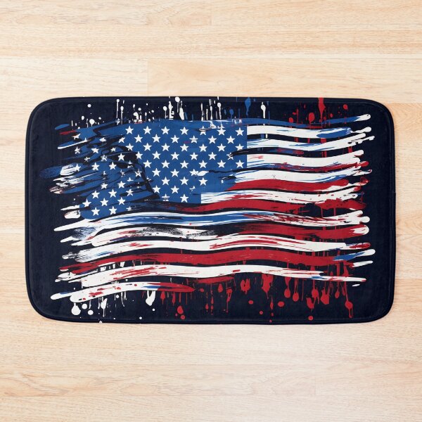 Item preview, abstract american flag watercolor print, designed and sold by dcrc.