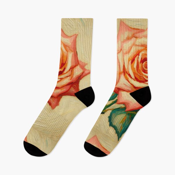 Item preview, Peach Rose with Neutral Background Oil Painting - A Peach Rose Study designed and sold by Star-Fragment.
