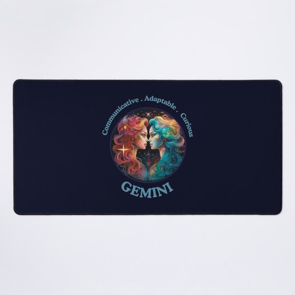 Item preview, Vibrant  Daily Horoscopes Gemini Zodiac - Horescope/SunSign Theme  on blue background designed and sold by CosmicNook1.