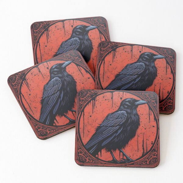 Item preview, Gothic Raven on Red designed and sold by Glenn Slingsby.