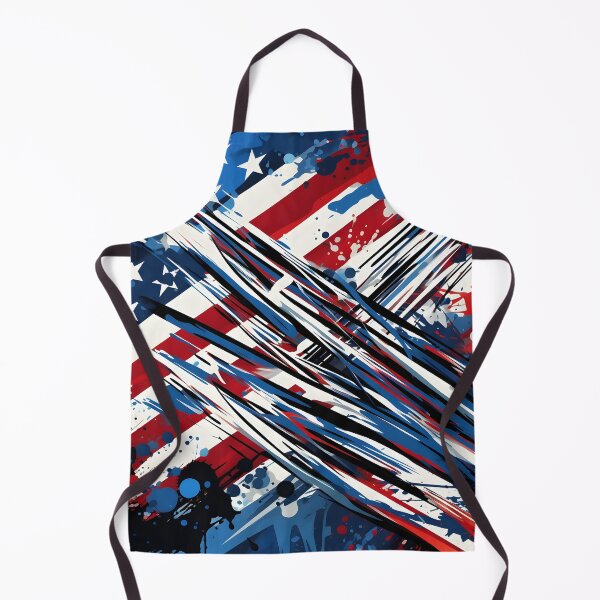 Item preview, abstract american flag watercolor print, designed and sold by dcrc.