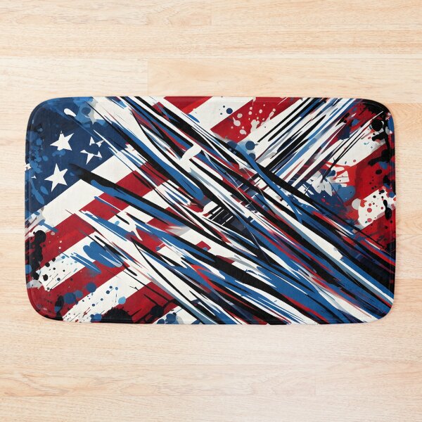 Item preview, abstract american flag watercolor print, designed and sold by dcrc.