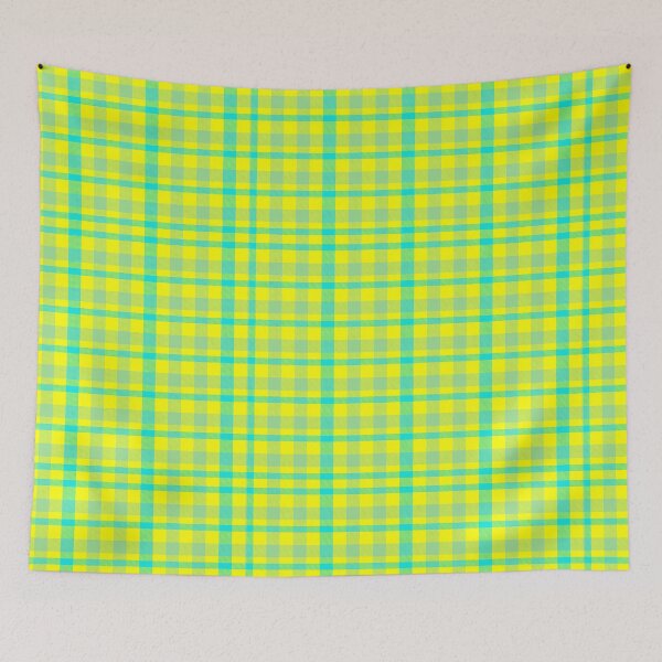 Item preview, Elegant Design with Yellow and Light Blue Plaid Patterns designed and sold by art-tresure.