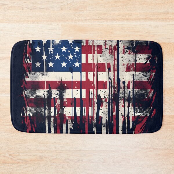 Item preview, abstract american flag watercolor print designed and sold by dcrc.