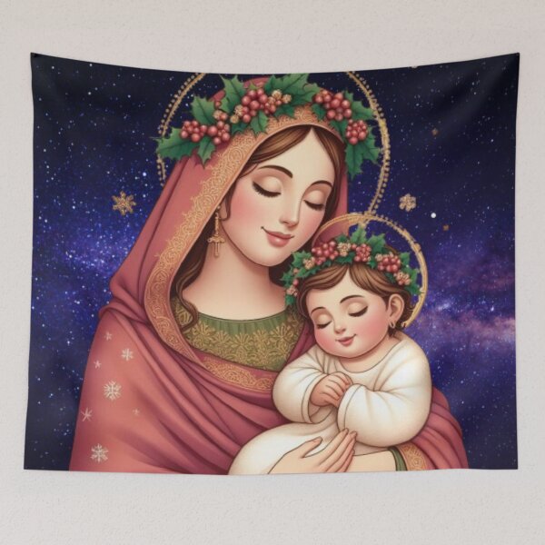 Artikelvorschau, Advent Weihnachten Mutter Gottes mit Jesuskind entworfen und verkauft von JaroDesign2023.