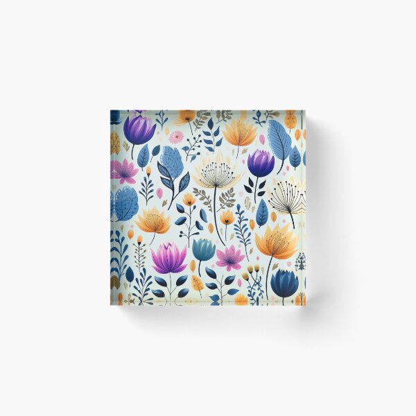 Item preview, The Conic Retro "Scandinavian Floral" Collection #26 designed and sold by DesignVistaHub.