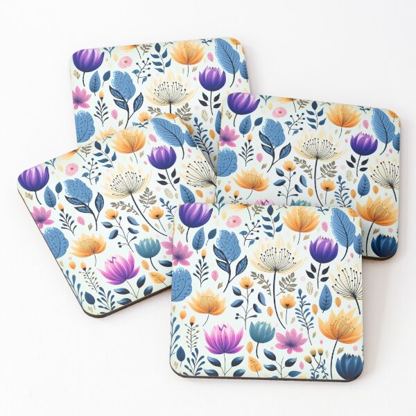 Item preview, The Conic Retro "Scandinavian Floral" Collection #26 designed and sold by DesignVistaHub.
