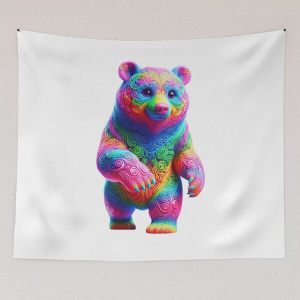 Item preview, Neon Swirl Bear  designed and sold by CharmStudio.