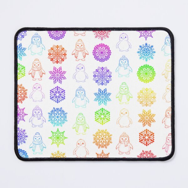 Item preview, Rainbow Penguins and Snowflakes designed and sold by PeaceZenJoy.