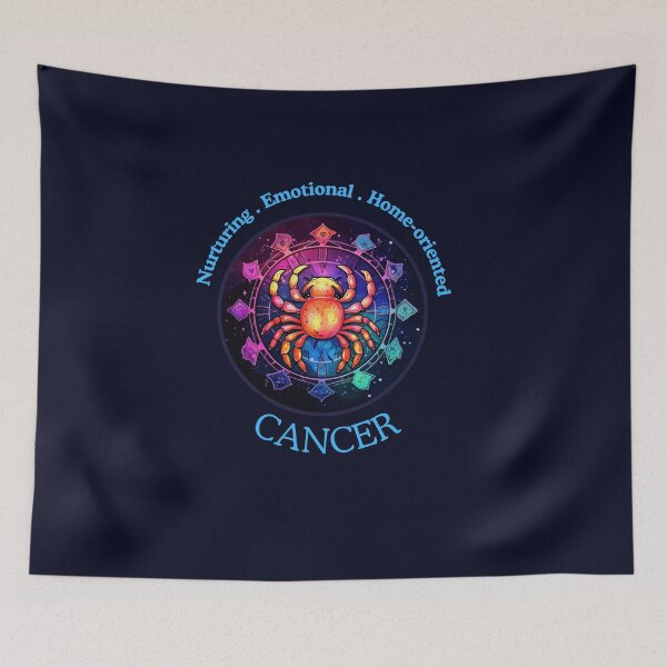 Item preview, Cancer Daily Horoscopes   Zodiac- Horescope/SunSign Theme  on blue back ground designed and sold by CosmicNook1.