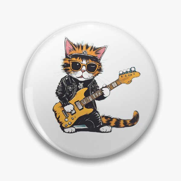 Item preview, LITTLE TIGER GUITARIST CAT – little tiger cat playing guitar, guitarist little tiger cat - guitarist cat designed and sold by Musicians-world.