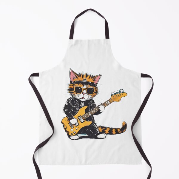 Item preview, LITTLE TIGER GUITARIST CAT – little tiger cat playing guitar, guitarist little tiger cat - guitarist cat designed and sold by Musicians-world.