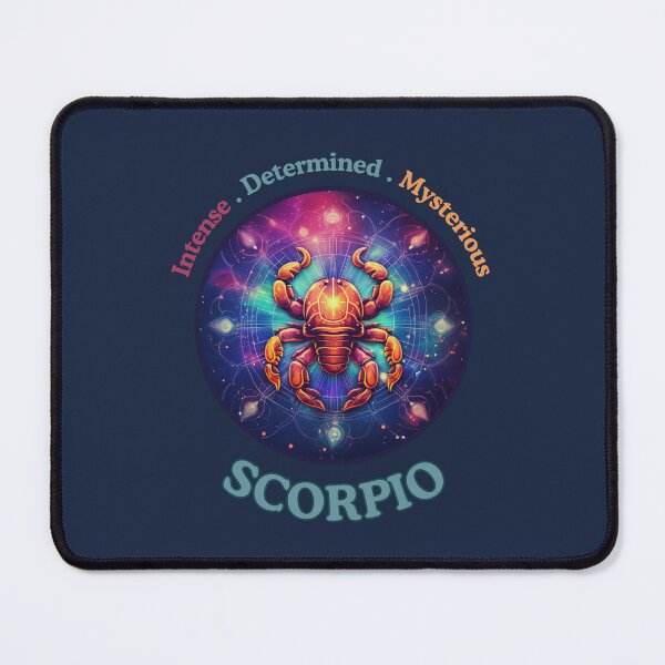 Item preview, Vibrant Scorpio Zodiac- Horescope/SunSign Theme on  navy blue back ground designed and sold by CosmicNook1.
