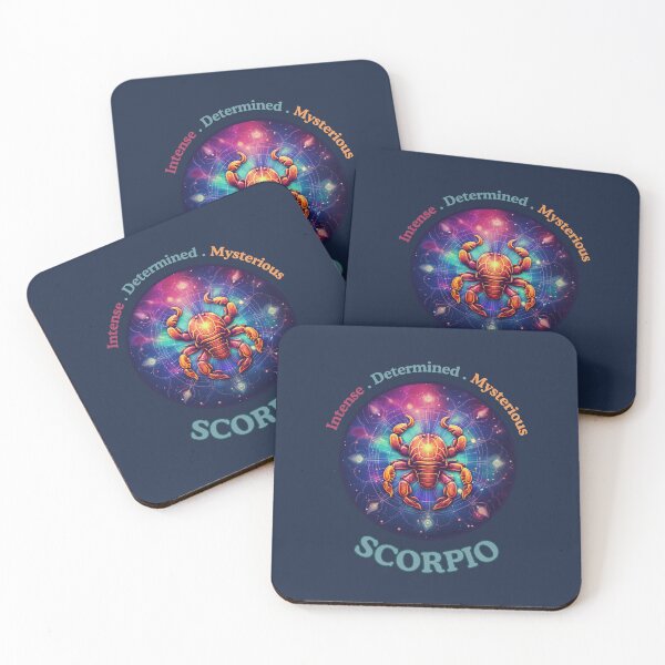 Item preview, Vibrant Scorpio Zodiac- Horescope/SunSign Theme on  navy blue back ground designed and sold by CosmicNook1.
