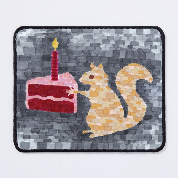 Item preview, Squirrel Birthday Cake Slice designed and sold by inklets.